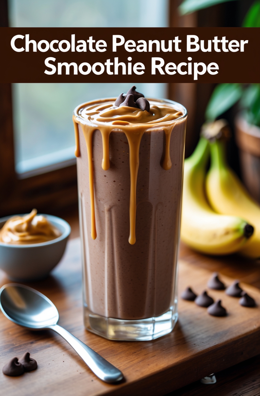 Chocolate Peanut Butter Smoothie Recipe – Creamy, Sweet, and Full of Flavor 1 chocolate peanut butter smoothie recipe