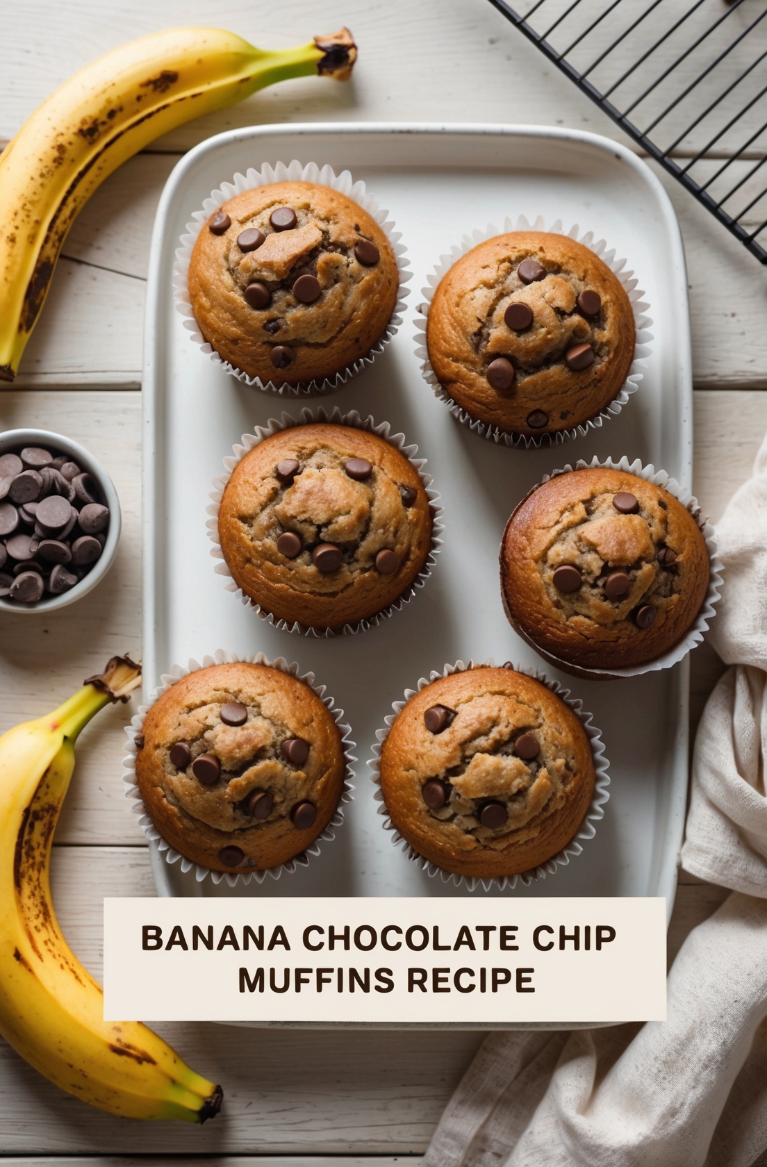 Banana Chocolate Chip Muffins Recipe 1 banana chocolate chip muffins recipe 1