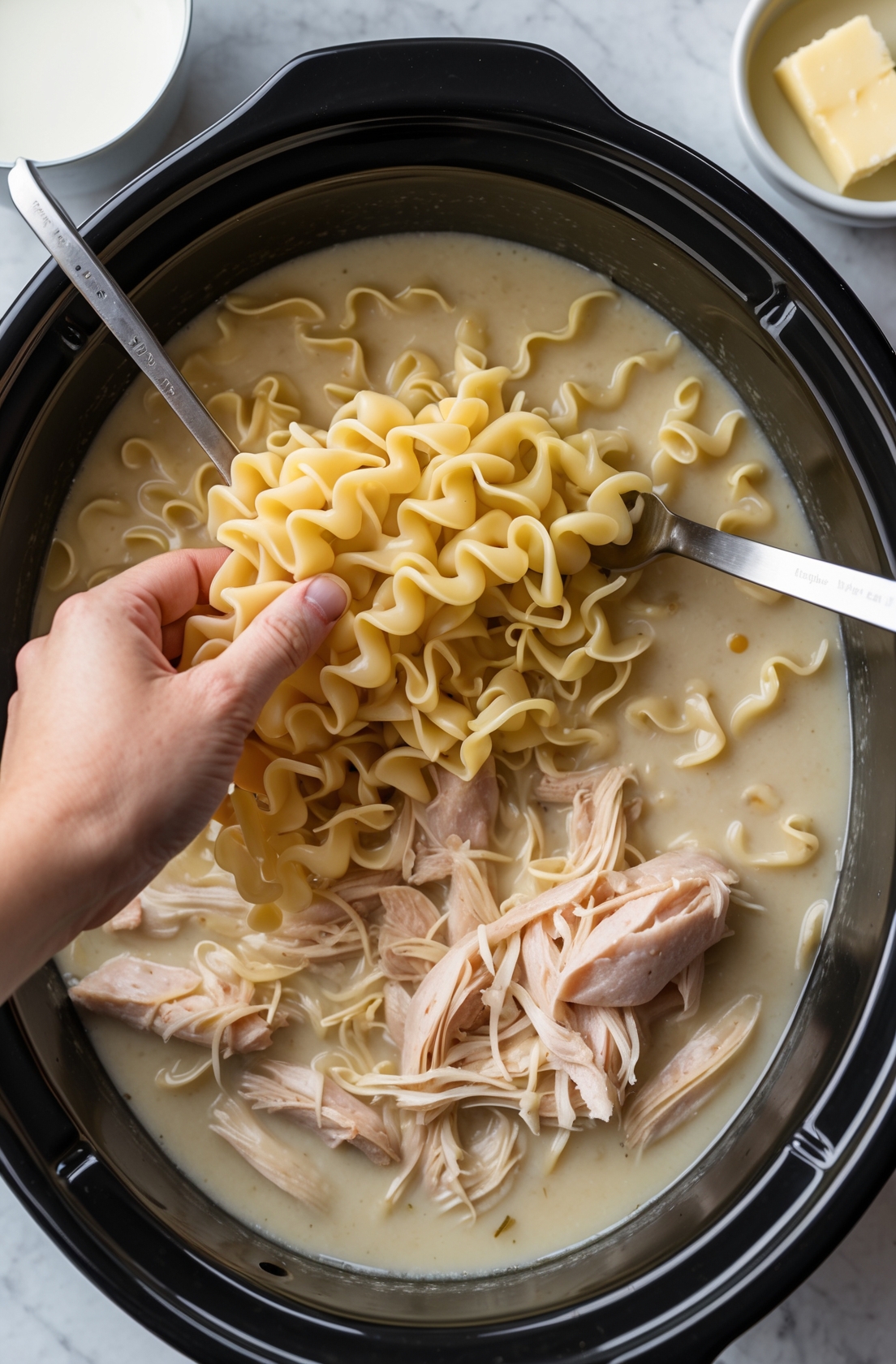 Crockpot Chicken and Noodles Recipe – Easy, Cozy, and Perfect for Any Day 6 step 5 5