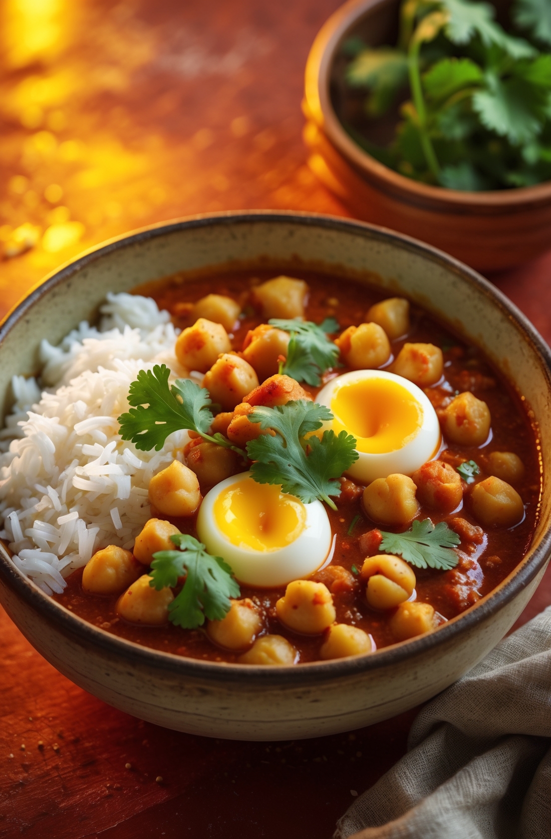 Chickpea and Egg Curry