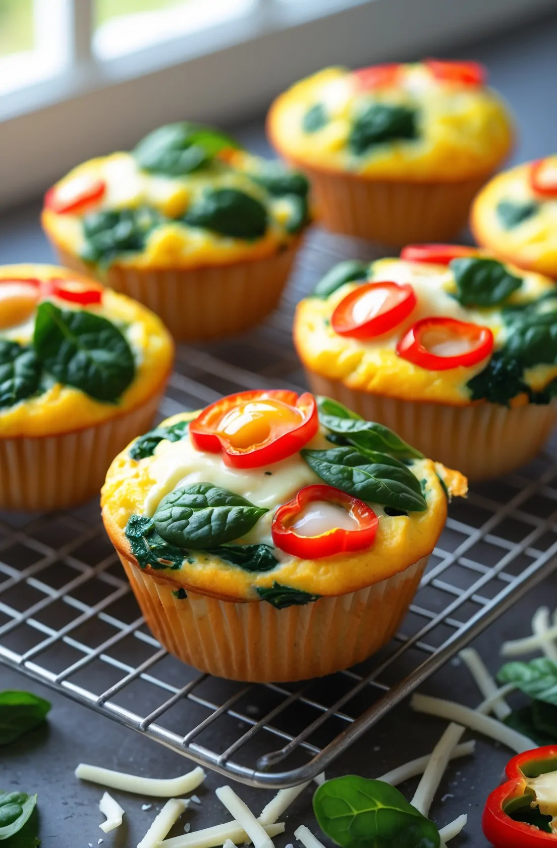 Egg Muffins with Vegetables and Cheese