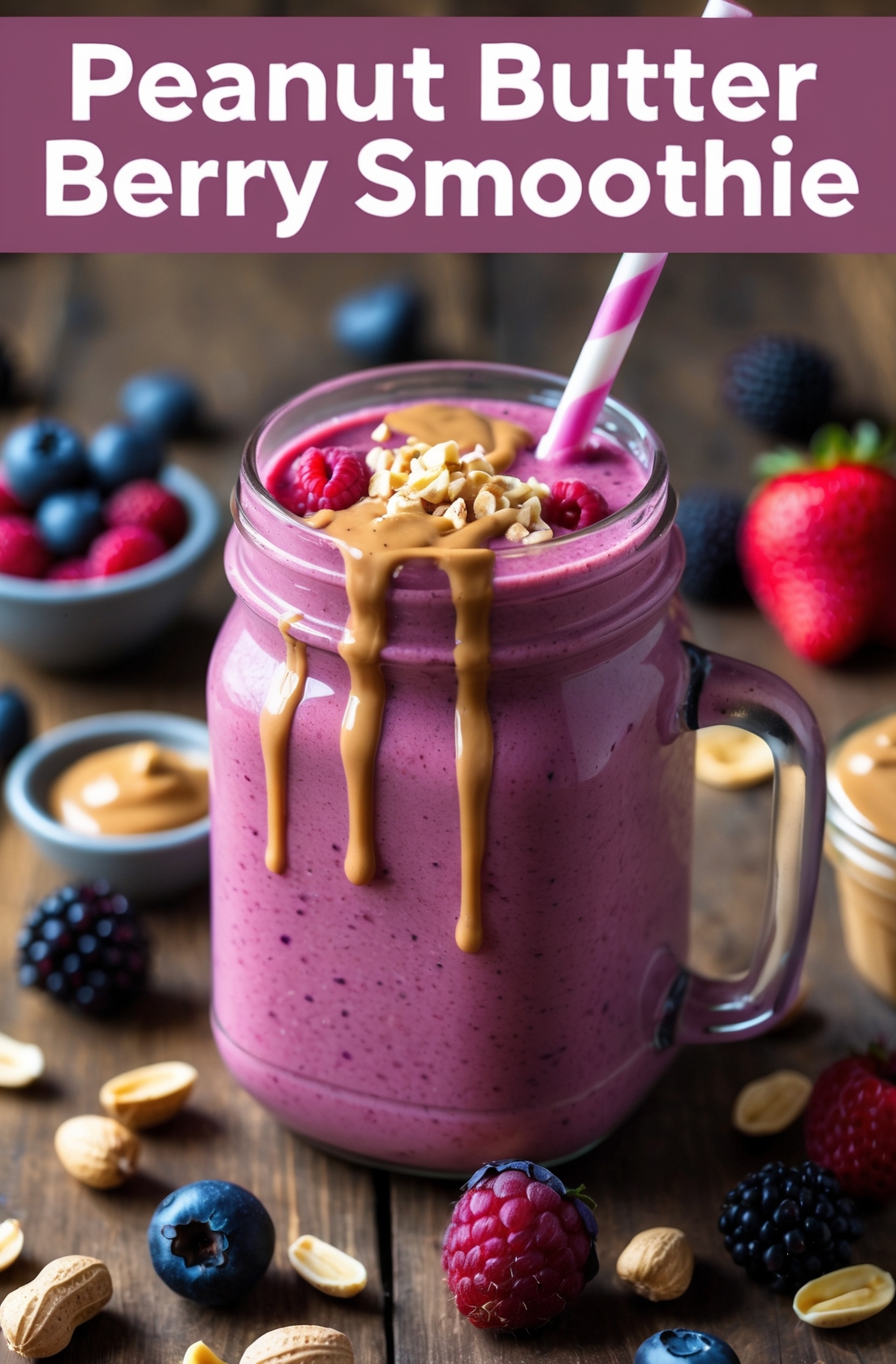 Peanut Butter Berry Smoothie