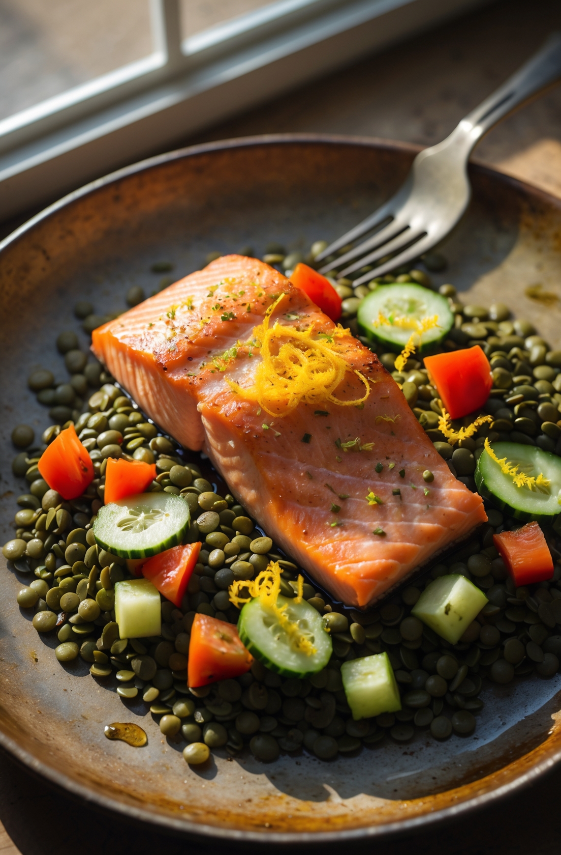 Salmon and Lentil Salad