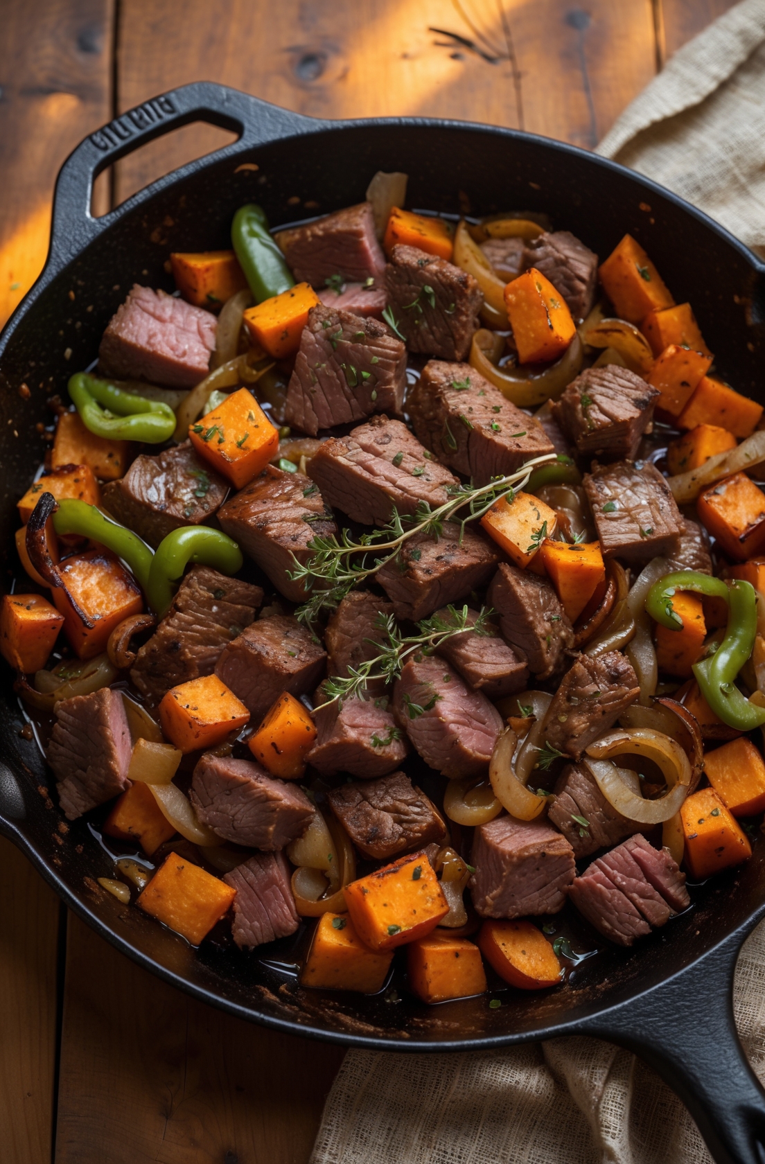 Steak and Roasted Veggie Hash
