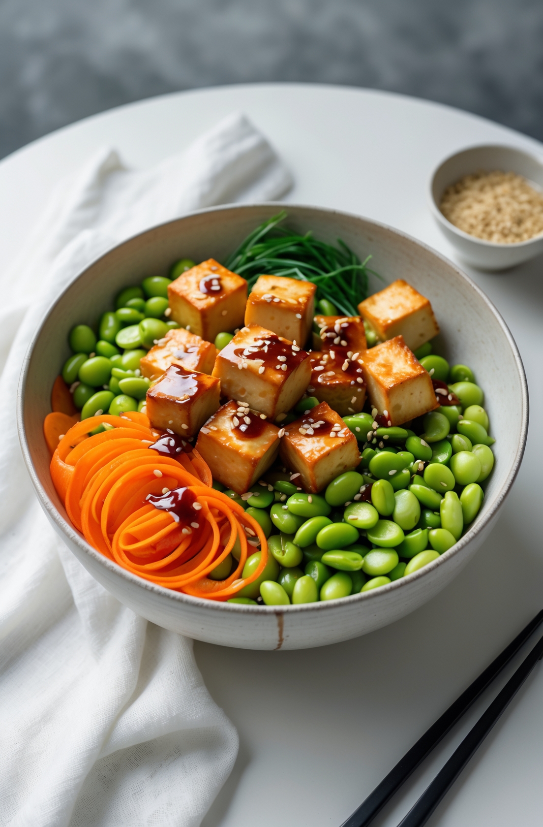 Tofu and Edamame Stir Bowl 1